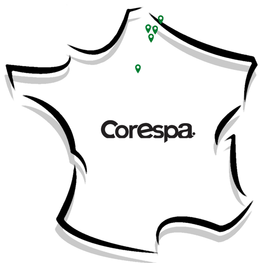 Carte de France CORESPA Avec localisation 1